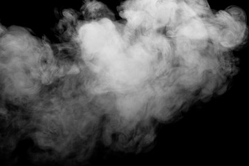 white smoke isolated on black background, abstract powder, water spray, Add smoke effect