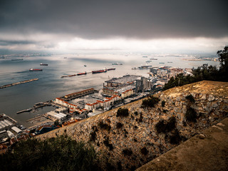 Gibraltar aerial view city
