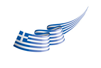 Greece flag, vector illustration on a white background.