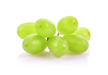 Fresh grapes on white background.