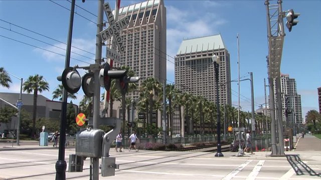 View of a tram way gate in San Diego United States