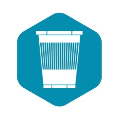 Trash can icon in simple style isolated on white background