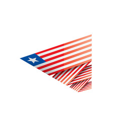 Fototapeta na wymiar Liberia flag, vector illustration on a white background.