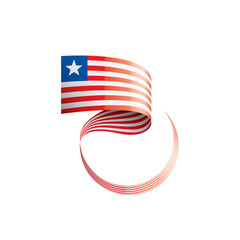 Liberia flag, vector illustration on a white background.