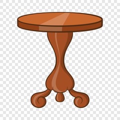 Round table icon in cartoon style isolated on background for any web design 