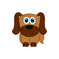 Isolated cute dog. Farm animal. Vector illustration design