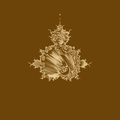 Gold fractal background and shiny texture for design,  pattern.