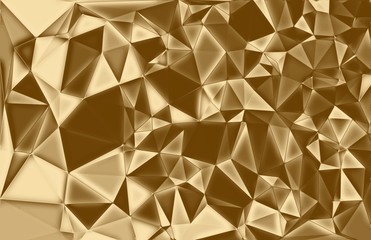gold triangle mosaic golden polygonal,  pattern.