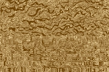 Gold liquid wave and abstract yellow design,  backdrop.