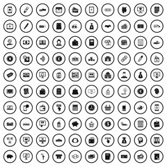 100 contribution icons set in simple style for any design vector illustration