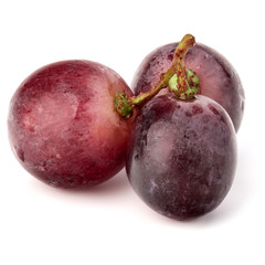 Red grape berry bunch isolated on white background cutout