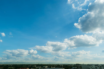 sky and cloud above the town