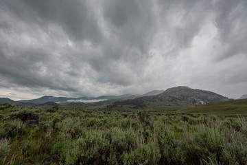 Dramatic Clouds Over Wyoming Wilderness
