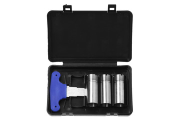 choke gun and key for them isolated on white back