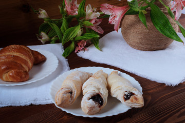 Still life with baking. Homemade baking.