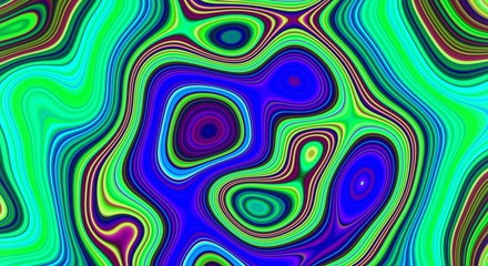 Fototapeta na wymiar Psychedelic abstract pattern and hypnotic background for trend art, bright color.