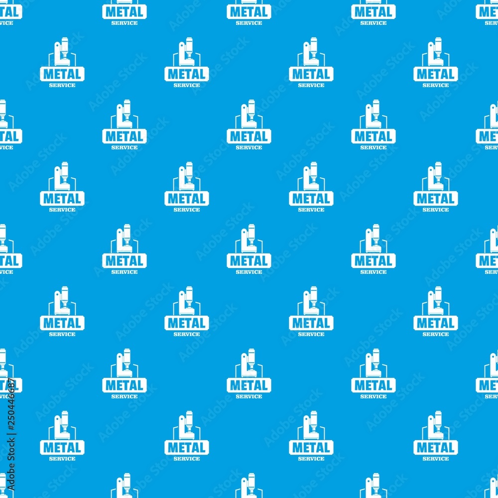 Poster metal service pattern vector seamless blue repeat for any use