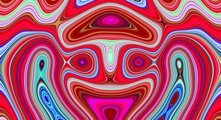 Psychedelic symmetry abstract pattern and hypnotic background,  backdrop wallpaper.