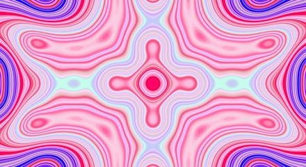 Psychedelic symmetry abstract pattern and hypnotic background,  design artistic.