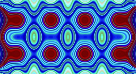 Psychedelic symmetry abstract pattern and hypnotic background,  wallpaper geometric.