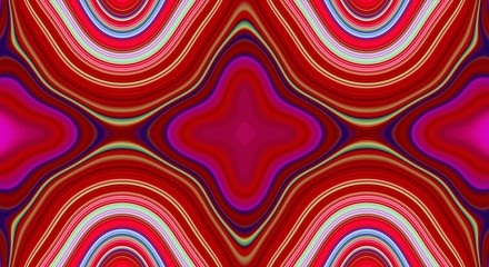 Psychedelic symmetry abstract pattern and hypnotic background,  bright design.