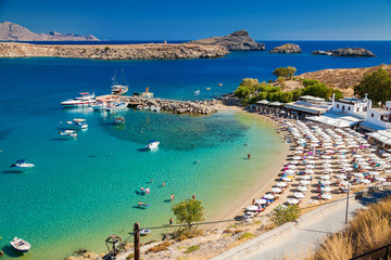 Lindos bay and the beach
