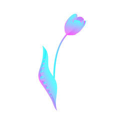 Abstract holographic tulip