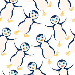 Happy penguin chaotic pattern