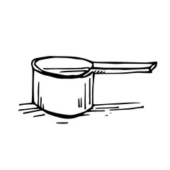 painted aluminum bucket isolated on white background