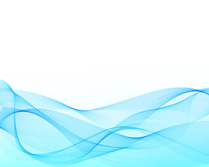 Blue wave abstract background illustration.