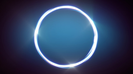 Abstract Light Stroke Circle/ Illustration of an abstract bright and shining light strokes and circular ring
