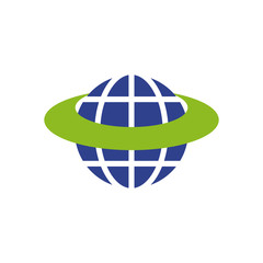 Earth logo design with globe icon
