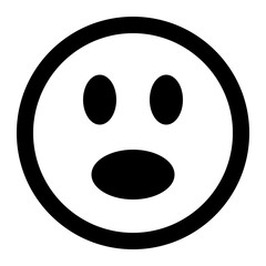 Suprised emoticon - Social media