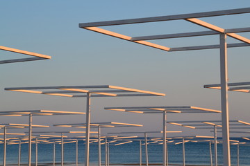 Fototapeta premium Mediterranean beach in April