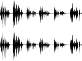 Sound wave isolated on white