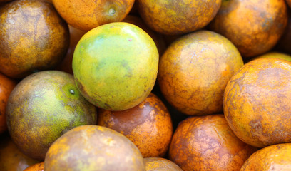 orange fruit at market place