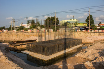 The deformed bars steel bar to build a bridge