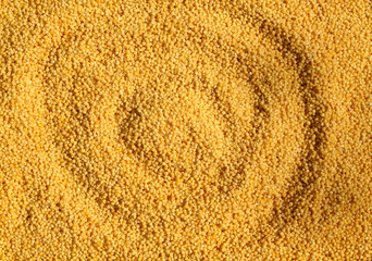 Millet groats close-up.