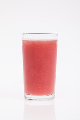 delicious and refreshing guava juice on white background