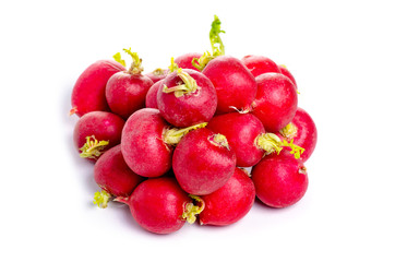 Radish raw food on white background isolation