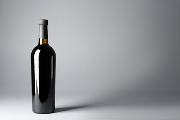 Tasty wine on grey background