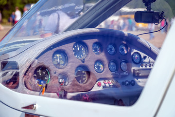 View of the dashboard light sport aircraft