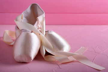 View of ballet shoes 