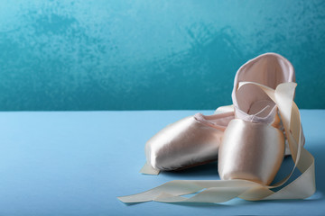 View of ballet shoes 