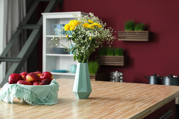 Interior of modern comfortable kitchen