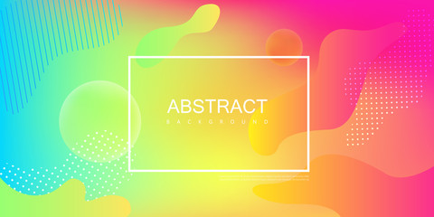 Colorful spectrum background with frame and abstract pattern.