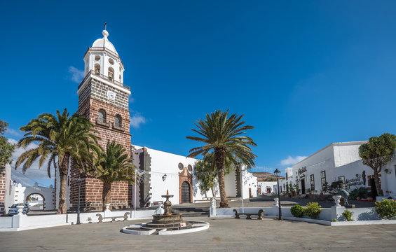 Central square of Teguise town, Lanzarote, Canary Islands, Spain