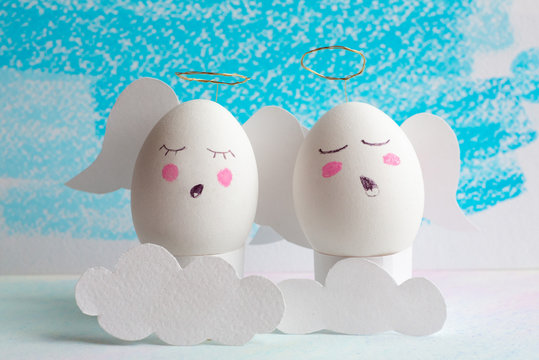 fun idea for easter - singing angels eggs
