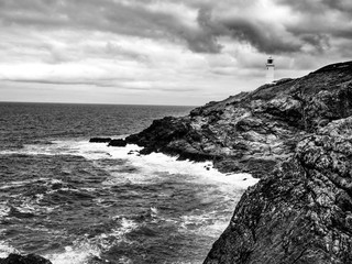 Cornwall England - view over the amazing landcape at the coastline