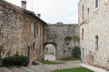 Fototapeta na wymiar Brescia Castle or Falcon of Italy, Lombardy, Italy.